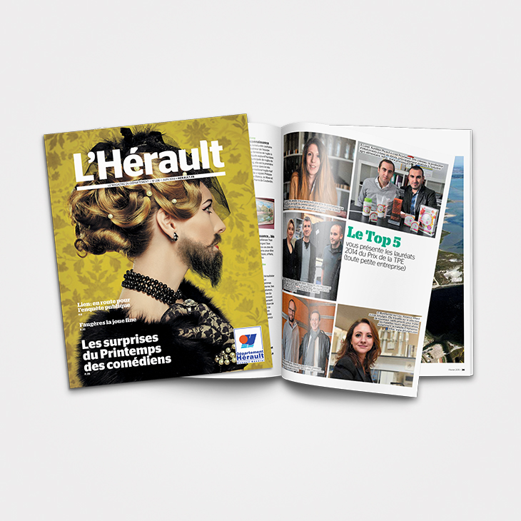 mise en page magazine département de l'hérault