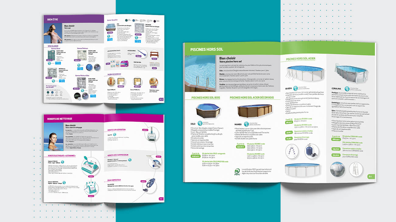 mise en page catalogues produits aqualux n°4