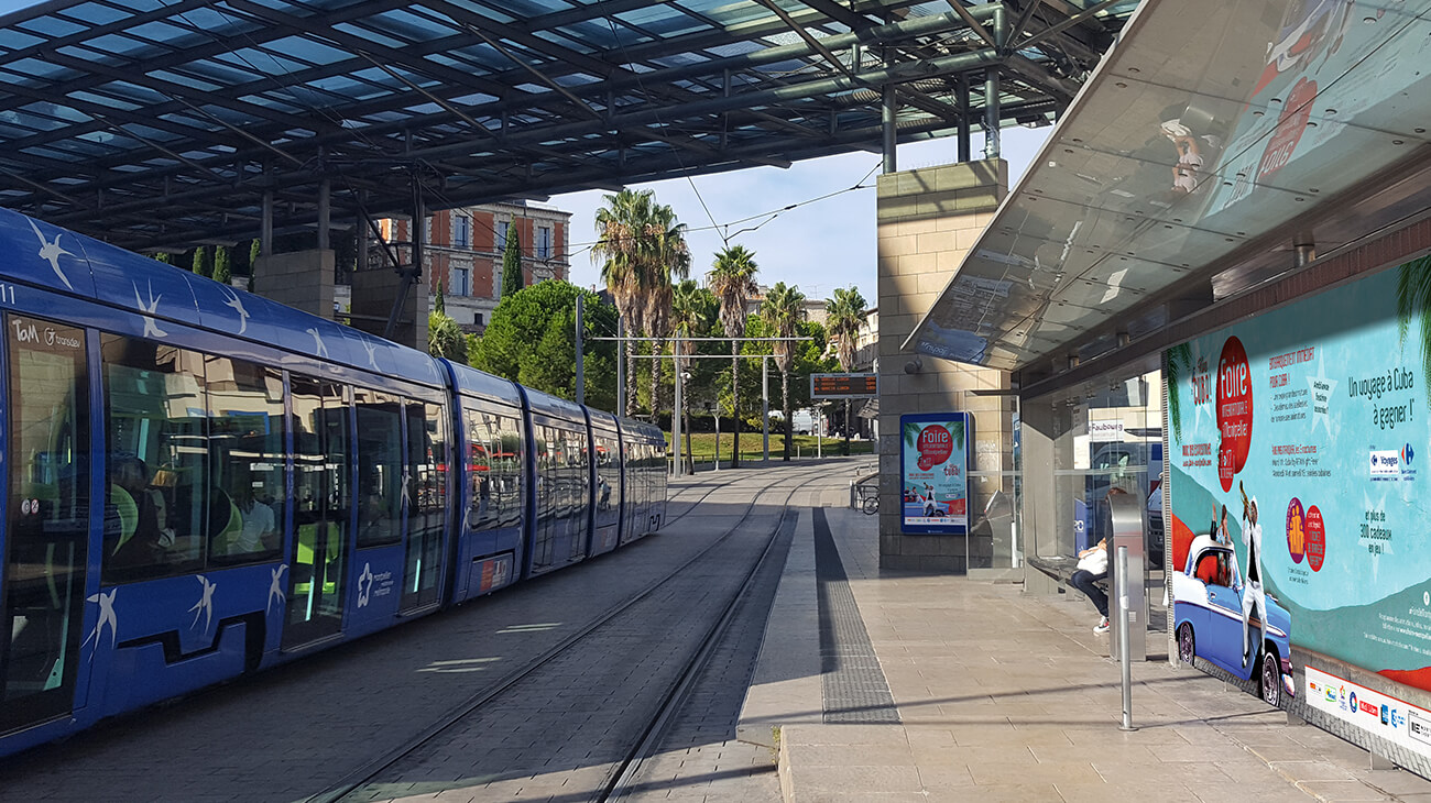 habillage arrêts de tramway n°2 foire internationale de montpellier