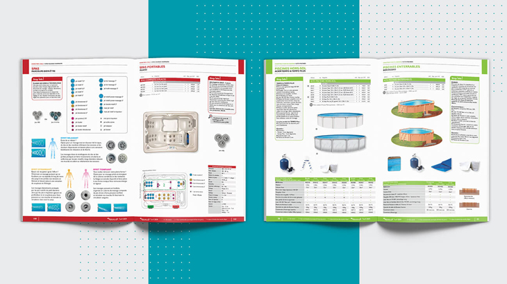 mise en page catalogues produits aqualux n°2