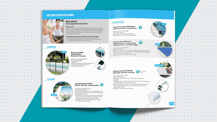 mise en page catalogues produits aqualux n°3